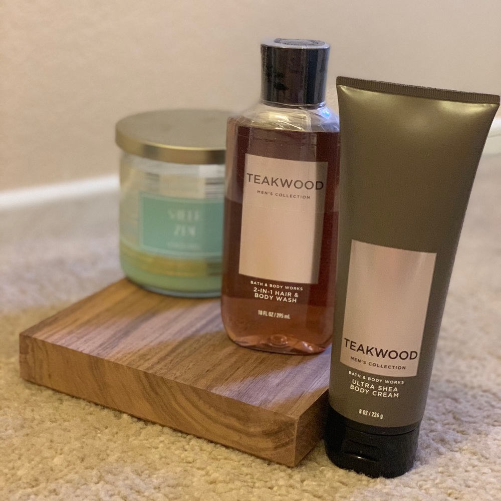 BATH AND BODY WORKS men’s collection teakwood set